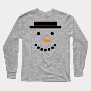 Snowman Face Long Sleeve T-Shirt